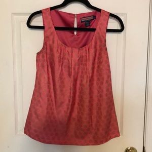 Vineyard Vines silk tank top with gold print